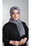 Gray Practical Ready-made Interlocking Hijab Scarf Staple Fiber Pleated Flower Patterned 1818d7_15