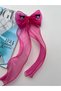 Organza Tulle Bow Kuromi Children's Hair Clip with Metal Clip - 2