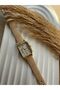Öztel Vintage Minimalist Leather Cord Vintage Women's Wristwatch Rectangular Case - 8