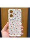 Realme C55 Case Camera Protected Wave Edge Red Heart Pattern Silicone Cover - 6
