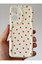 Realme C55 Case Camera Protected Wave Edge Red Heart Pattern Silicone Cover - 4