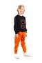 Boy's Seersucker Teddy Bear Printed Trend Tracksuit Set Ak2530 - 4