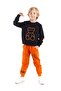 Boy's Seersucker Teddy Bear Printed Trend Tracksuit Set Ak2530