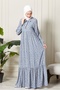Front Button Viscose Fabric Hijab Dress Mother's Dress Cotton Fabric Large Size - 4
