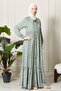 Front Button Viscose Fabric Hijab Dress Mother's Dress Cotton Fabric Large Size - 3