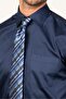 Classic Fit Long Sleeve Cotton Satin Men's Navy Blue Shirt - 3