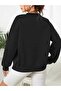 Crew Neck Leopard Star Print Oversize Women's Sweatshirt - 2