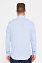 Classic Fit Long Sleeve Cotton Easy Iron Plain Men's Blue Shirt - 5