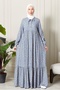 Front Button Viscose Fabric Hijab Dress Mother's Dress Cotton Fabric Large Size