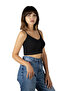 Pack of 2 Black and White String Strap Fitted/Closing Corded Knitted Crop Top Blouse - 5