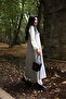 Gray Stamp Long Winter V-Neck Gilet Dress - 3