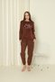 Women's Young Winter Warm Fleece Pajamas Set - 4