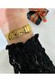 Shimmering Gold Tarnish Steel Bracelet with Cord - 2