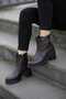 (Doha) Real Leather Zippered Non-Slip Sole Boots - 4