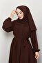 islamic hijab ferace robed gathered medina silk full hijab - 7
