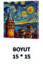 VIVAGO ART VAN GOGH GALATA دفتر ملاحظات غير مُبطن مقاس 15 × 15 سم مع حقيبة قماش هدية كود 5