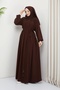 islamic hijab ferace robed gathered medina silk full hijab - 3