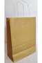 Gold Kraft Cardboard Gift Bag with White Twist Handle 25X12X31 cm (5Pcs) - 2