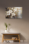 White Flowers on Gold Branches Artistic Canvas Painting Living Room Living Bedroom Office Entrance 0151