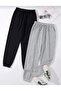 2-Piece Unisex Sweatpants with Side Pockets, Elastic Waist and Cuffs - 2