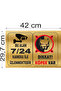 Big Size Attention Dog There Gold Gold Metal Warning Sign A3 Size 29,7 Cm. Is X 42 cm
