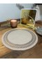 Napkins with Beige Pattern 6 Pcs