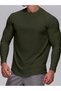 Ghassy Co. Men's Running Sports Reglan Oval Cut Long Sleeve Cotton Combed T-Shirt - 4