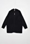 Navy Blue Zippered Sweat Cardigan - 6