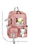 Salmon Kawaii Korean Style School Bag with Accessories Girls & Boys Backpack - 2