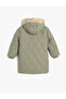 Inflatable Coat with Faux Fur Detail, Hood, Pockets, and Wind Cover - 2