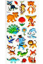Gilded Embossed Sticker - Decal Sticker (Haa039) - 23X12 Cm, Cute Animals - 2