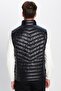 Men's standard fit Mock Neck zippered padded vest with pockets - warm black - 5