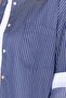 Navy Blue Collar Cuff and Back Detailed Long Sleeve Oversize Striped Shirt |   Additional 1000169143 -9143 - 5