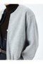 Crop College Bomber Jacket Round Neck Zippered - 5