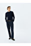 Crew Neck Long Sleeve Basic Knitwear Sweater - 2