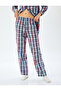 Comfortable Fit Plaid Patterned Cotton Pajama Bottoms - 3