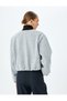 Crop College Bomber Jacket Round Neck Zippered - 4