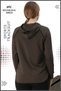 Women's Sportswear Tracksuit Suit Submersible Fabric Hooded Flared Comfortable Khaki Color 3053 - 6