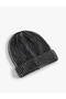 Striped Beret with Fold Detail - 2