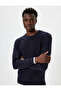 Winter Knitwear Sweater Basic Crew Neck Color Contrast Detail