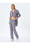 Comfortable Fit Plaid Patterned Cotton Pajama Bottoms - 2