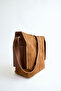 Bag 2420 - Tan Women's Bag with Long Handle and Stitching Detail - 2