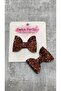 Turkish Coffee Glittery Mini Bow Buckle Fairy Clip Buckle - 3