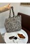Leopard Print Oversize Canvas Tote Bag - 2