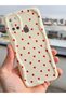 Galaxy A21S Case Camera Protected Wave Edge Red Heart Pattern Silicone Cover - 6
