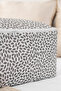 Medium Size Gray Leaf Printed Bed Base Sweater Pique Blanket Clothes Clothing Scrap / 52x28x21 - 4