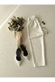 White Skinny Leg Elastic Waist Crepe Trousers - 3
