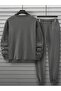 Men's Smoked Vertical Oversize Tracksuit Set - 3
