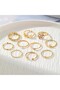 Multi Ring Set with Adjustable Joints - Heart and Butterfly Pattern, Model No: 043 - 2