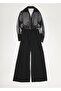 Semi-Transparent Sleeve Belt Jumpsuit - 5